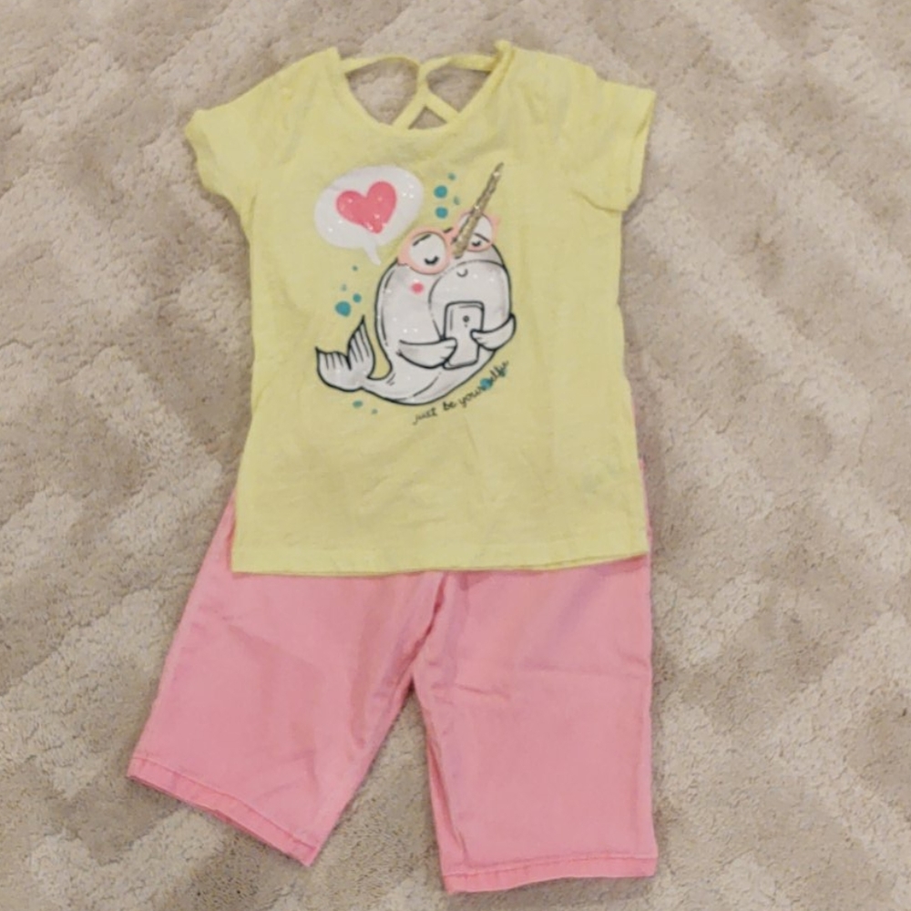 2 piece girls bermuda shorts set